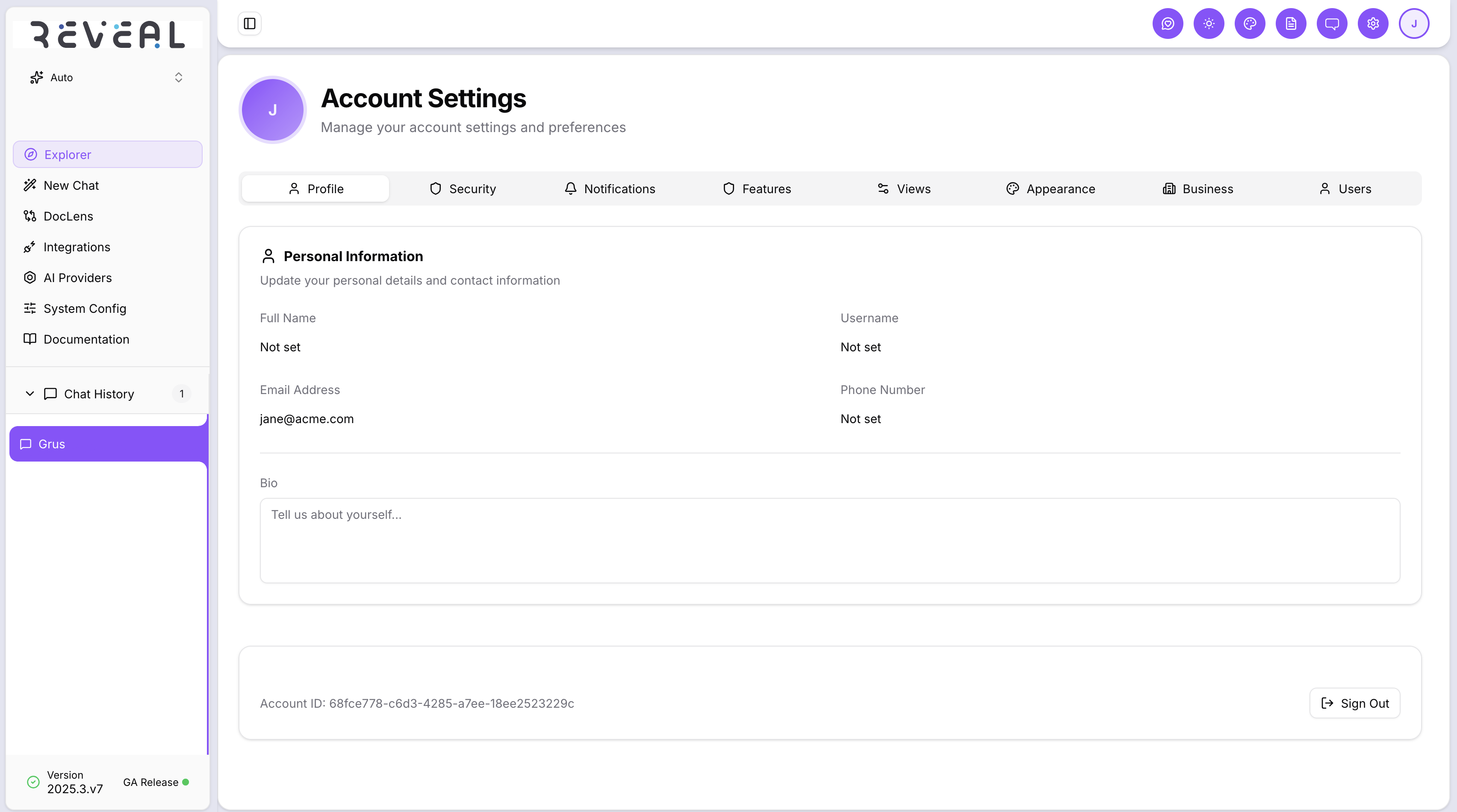 Account Settings