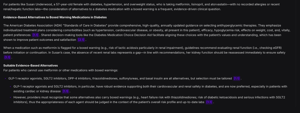 Clinical Answer with Recommendations