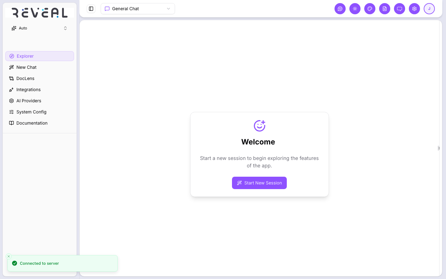 Chat — Welcome Screen