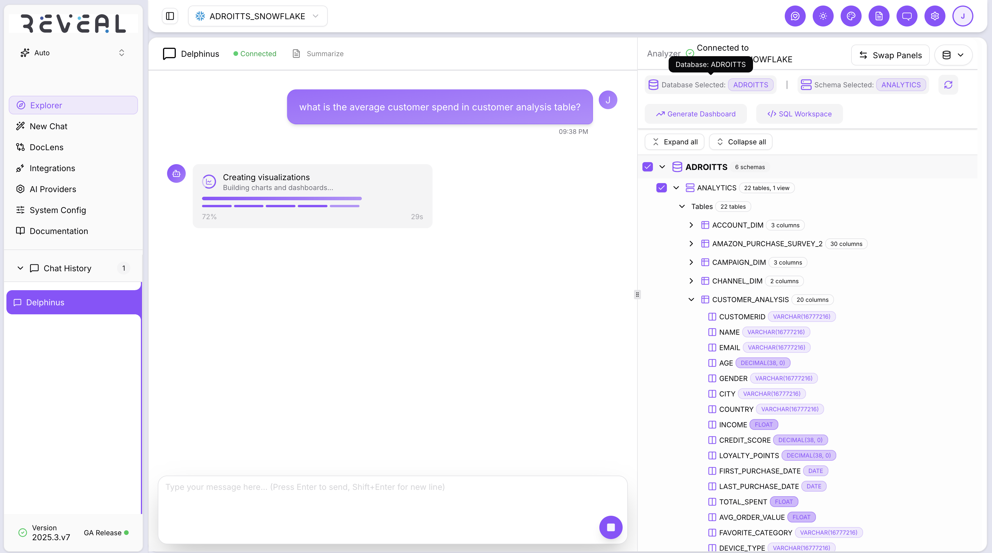 Chat — Query in Progress
