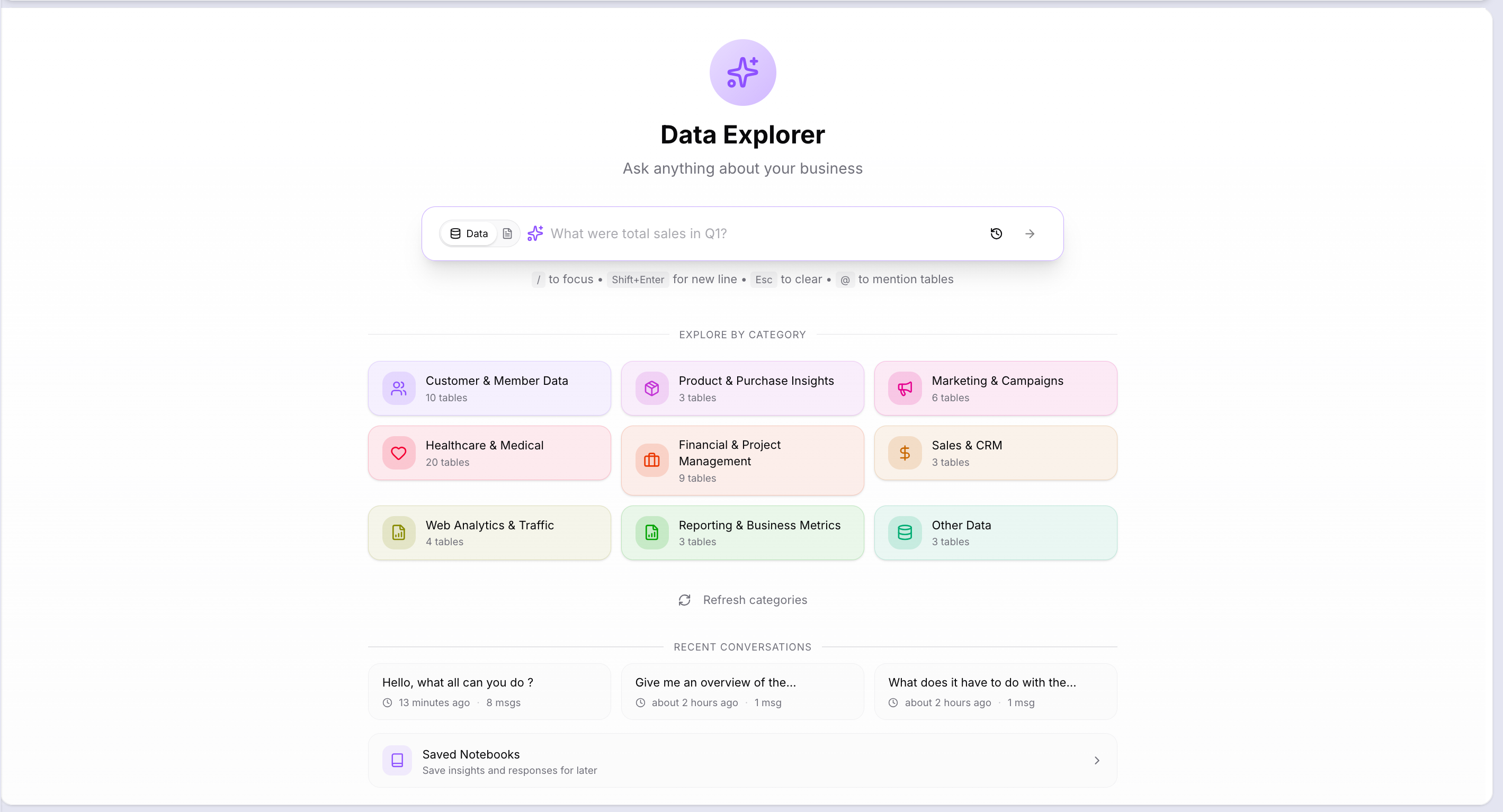 Data Explorer Home