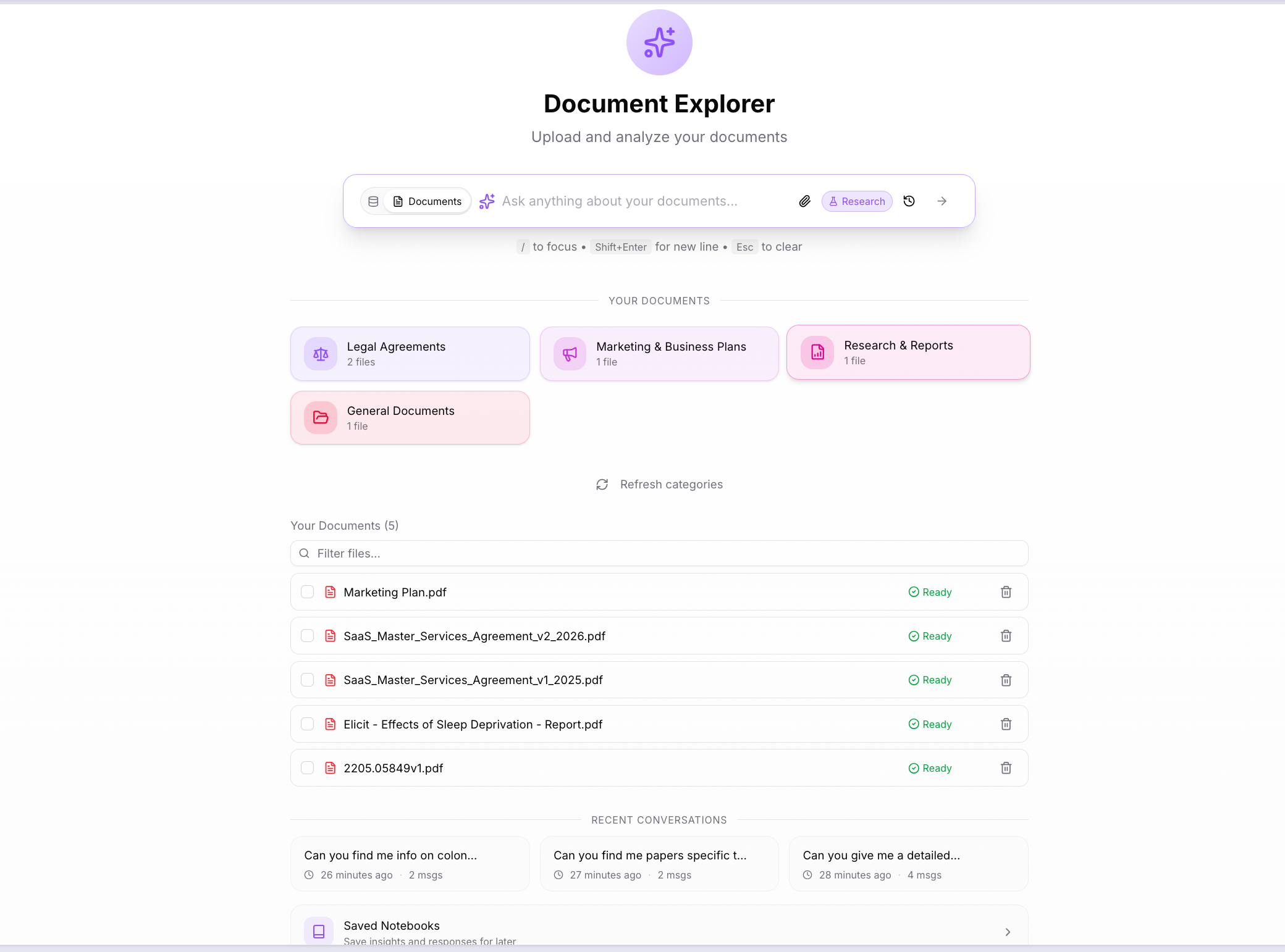 Document Explorer Home