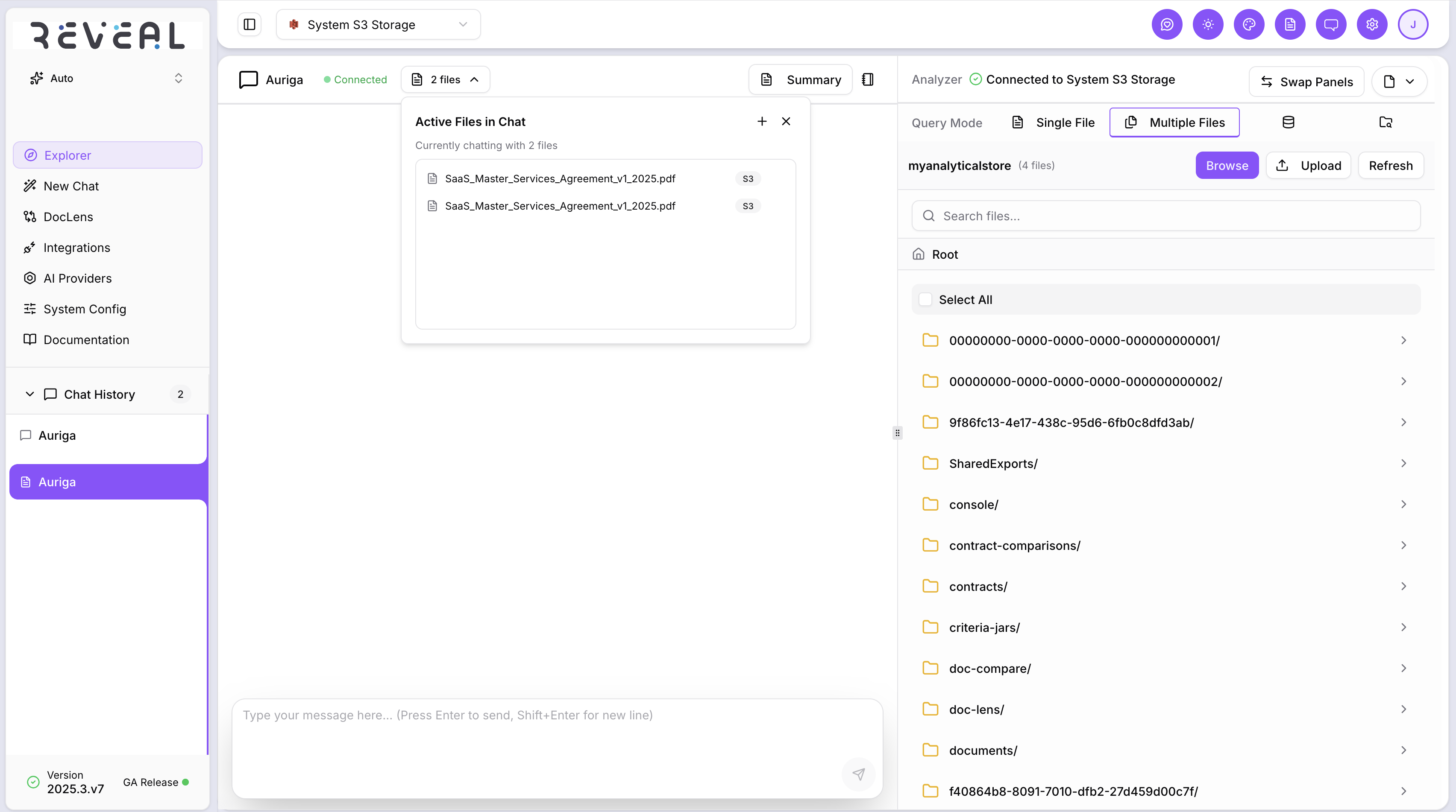 Multiple Files Mode — Active Files in Chat