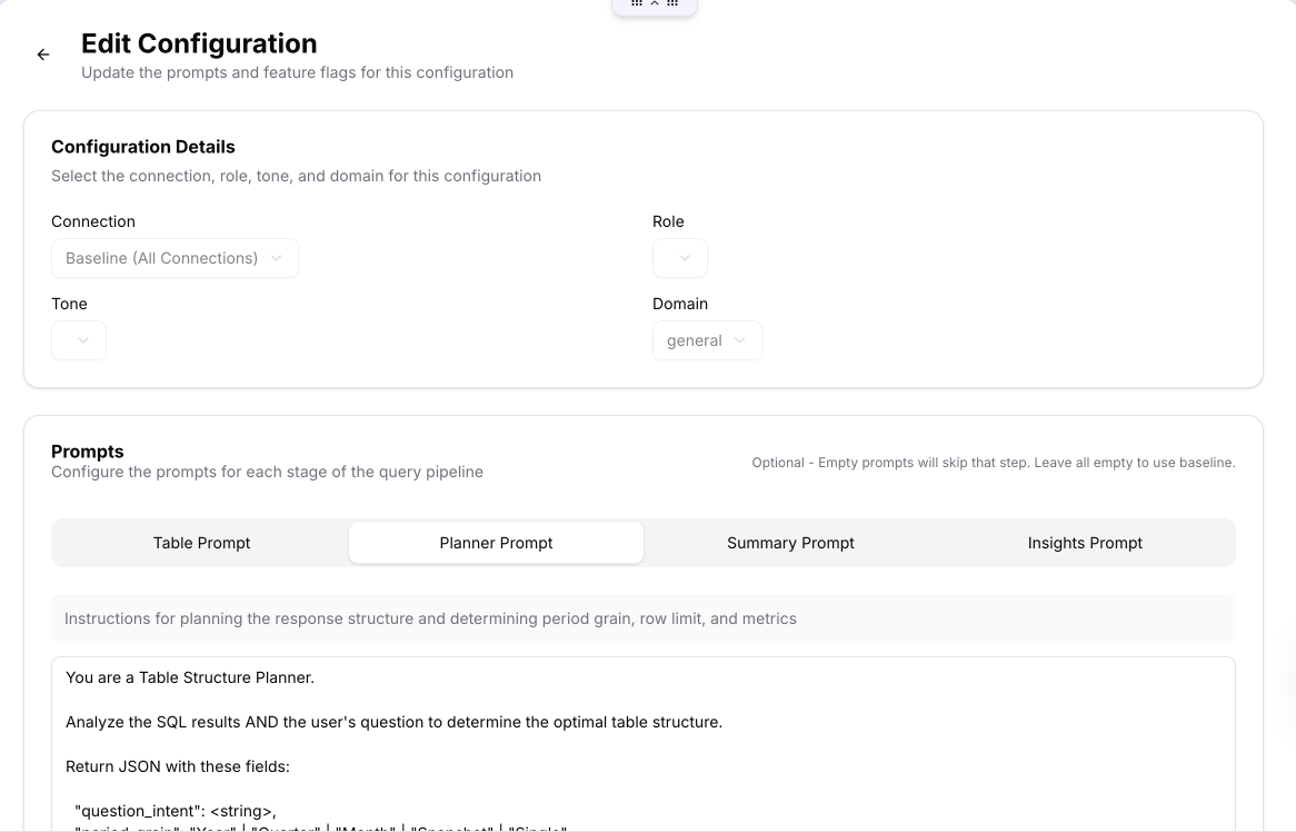 Edit Configuration